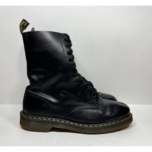 Doc Dr. Martens 1490 Black Leather Combat Boots Punk Men’s Size 14 Shoes